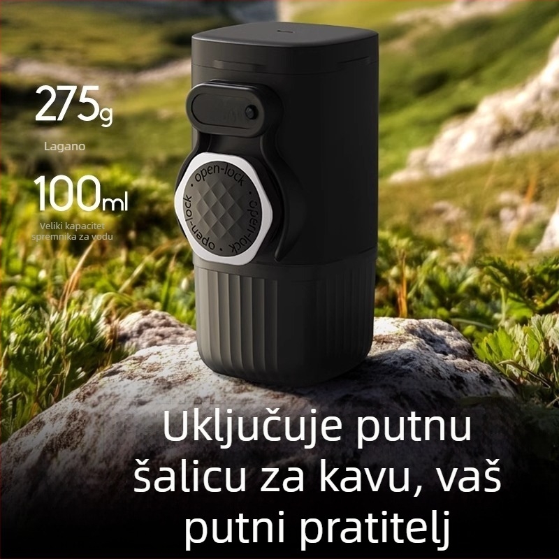 Prekogranični ručno prešani aparat za kavu, poluautomatski pneumatski aparat za espresso u prahu, prijenosni aparat za kavu za vanjska putovanja
