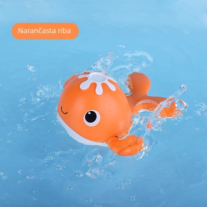 Prekogranični dječji magnetski set za ribolov s motivom vodenog kita na navijanje, igračka za kupanje u vodi s motivom kita na navijanje