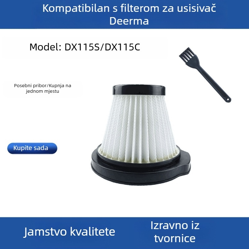 Odnosi se na dodatke za filter usisavača Mijia Delma DX115S/DX115C, potrošni materijal za filter grinja