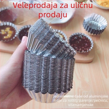 Krizantema lampa zdjela torta kalup za jaja jednokratna pečenja aluminijska folija šalica rižin kolač rižin kolač desert baza od aluminijske folije