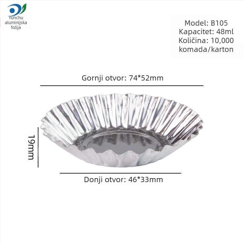 Krizantema lampa zdjela torta kalup za jaja jednokratna pečenja aluminijska folija šalica rižin kolač rižin kolač desert baza od aluminijske folije