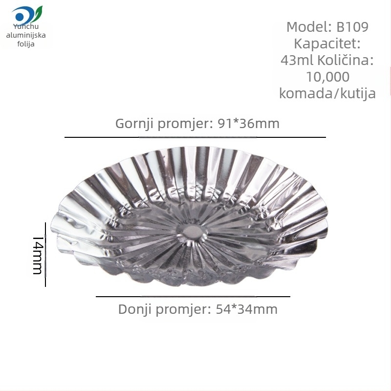 Krizantema lampa zdjela torta kalup za jaja jednokratna pečenja aluminijska folija šalica rižin kolač rižin kolač desert baza od aluminijske folije