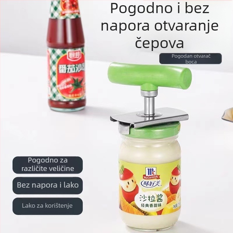 Višenamjenski otvarač za konzerve, veleprodaja, kuhinjski otvarač za konzerve, rotirajući, podesivi, koji štedi rad, popularni otvarač za boce od nehrđajućeg čelika