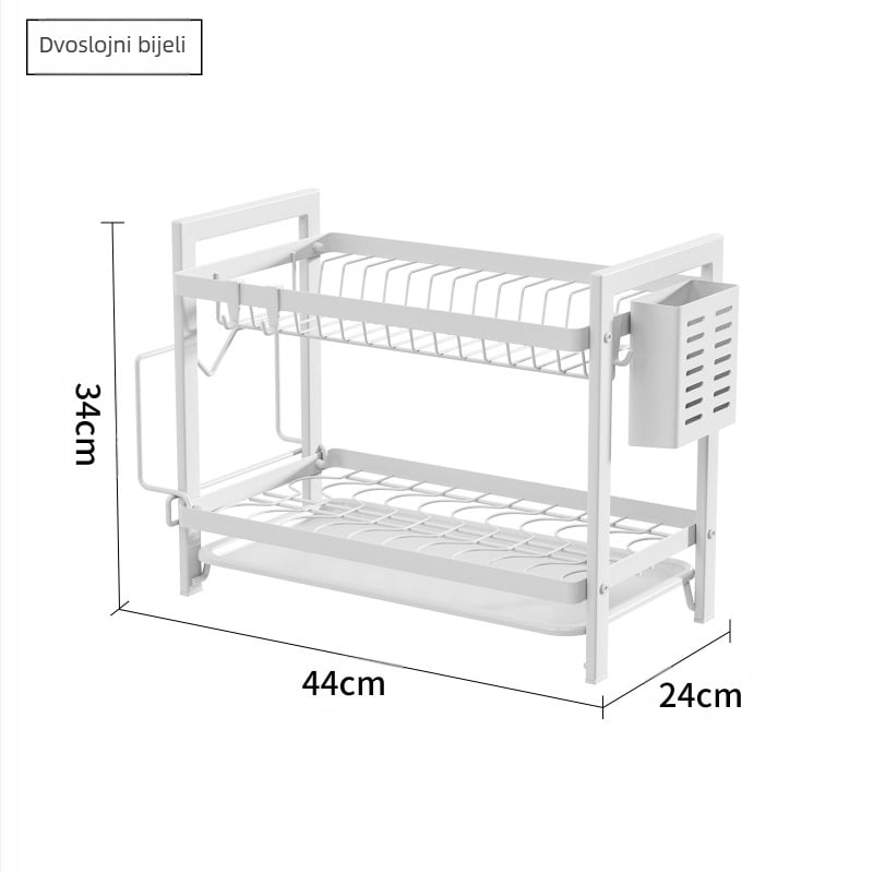 Stalak za odlaganje u kuhinji, stalak za posuđe i posuđe, stalak za odvod, višenamjenski stalak za posuđe u kućanstvu, ormar, kutija za odlaganje štapića za jelo