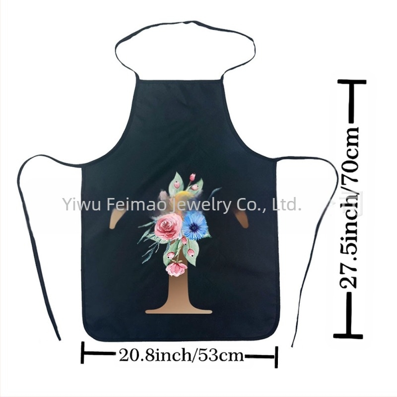 Nova pregača od pamuka i lana serije slova, jednostavna vodootporna radna odjeća protiv ulja, s fiksnim logotipom na veliko