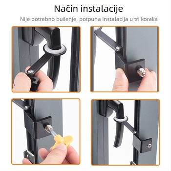 Brava za prozor, dječja brava protiv pada, brava za guranje, graničnik za otvaranje prozora, držač za prozore u visokim zgradama, dječja brava protiv pada