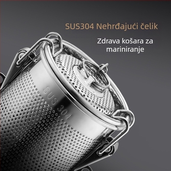 Košara od nehrđajućeg čelika za salamuru, gusta mrežasta košara za salamuru, košara za probijanje troske, riblja juha, vruća juha od juhe s kuglicama začina, košara za začine
