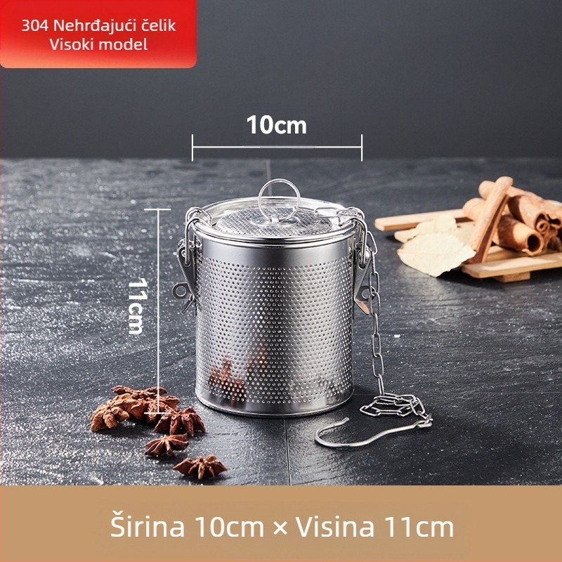 Košara od nehrđajućeg čelika za salamuru, gusta mrežasta košara za salamuru, košara za probijanje troske, riblja juha, vruća juha od juhe s kuglicama začina, košara za začine