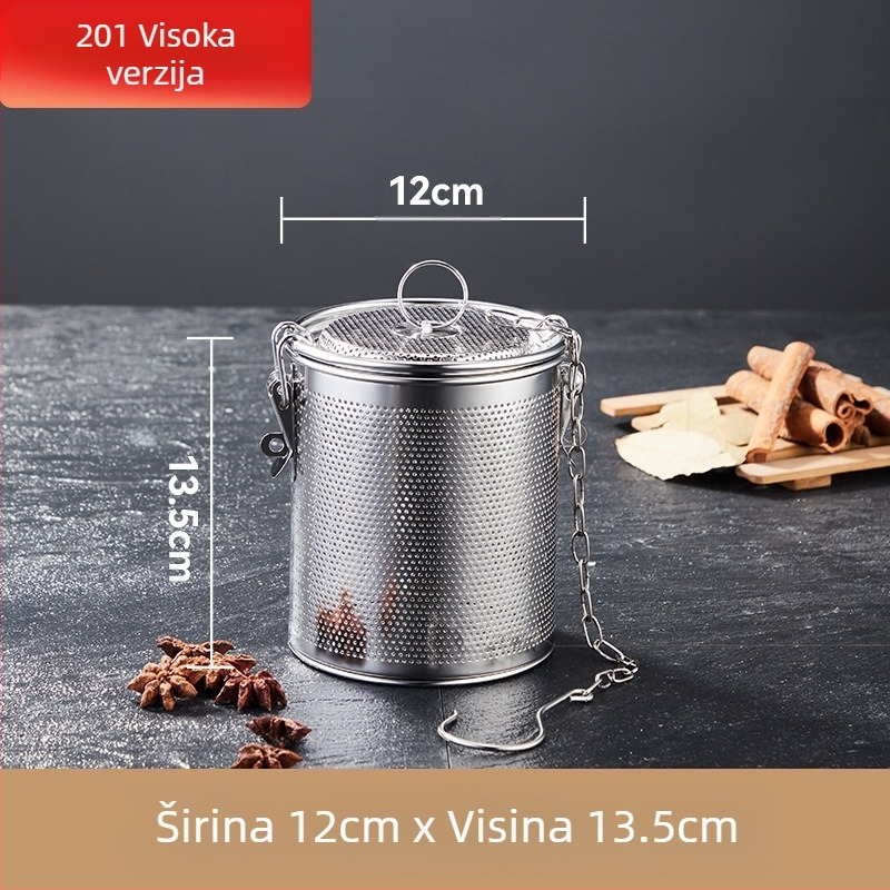 Košara od nehrđajućeg čelika za salamuru, gusta mrežasta košara za salamuru, košara za probijanje troske, riblja juha, vruća juha od juhe s kuglicama začina, košara za začine