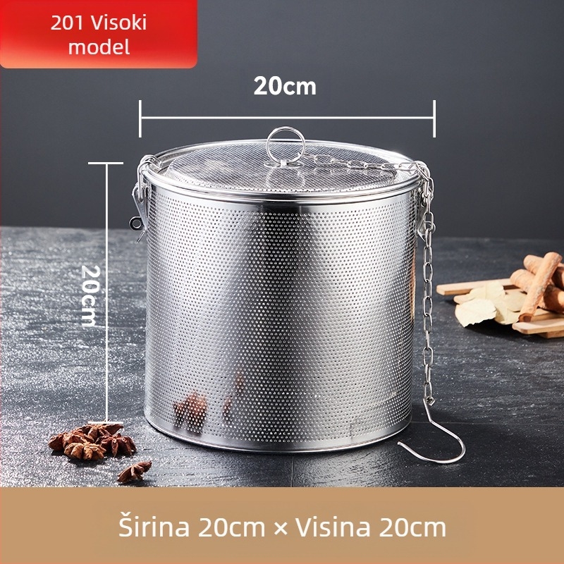 Košara od nehrđajućeg čelika za salamuru, gusta mrežasta košara za salamuru, košara za probijanje troske, riblja juha, vruća juha od juhe s kuglicama začina, košara za začine