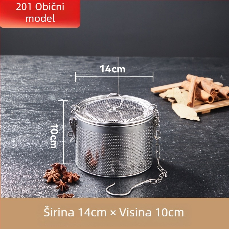 Košara od nehrđajućeg čelika za salamuru, gusta mrežasta košara za salamuru, košara za probijanje troske, riblja juha, vruća juha od juhe s kuglicama začina, košara za začine