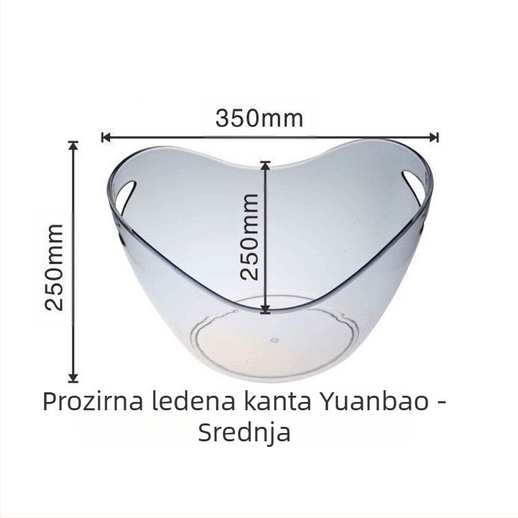 Yuanbao kanta za led Komercijalna KTV barska oprema Kanta za šampanjac i vino Kanta za led Kanta za led za pivo Prozirna plastična kanta za led