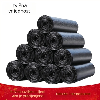 Vreća za smeće u stilu prsluka, ulična štand, zadebljana vreća za smeće, kućna kuhinja, crna, ekološki prihvatljiva, velika vreća za smeće na veliko