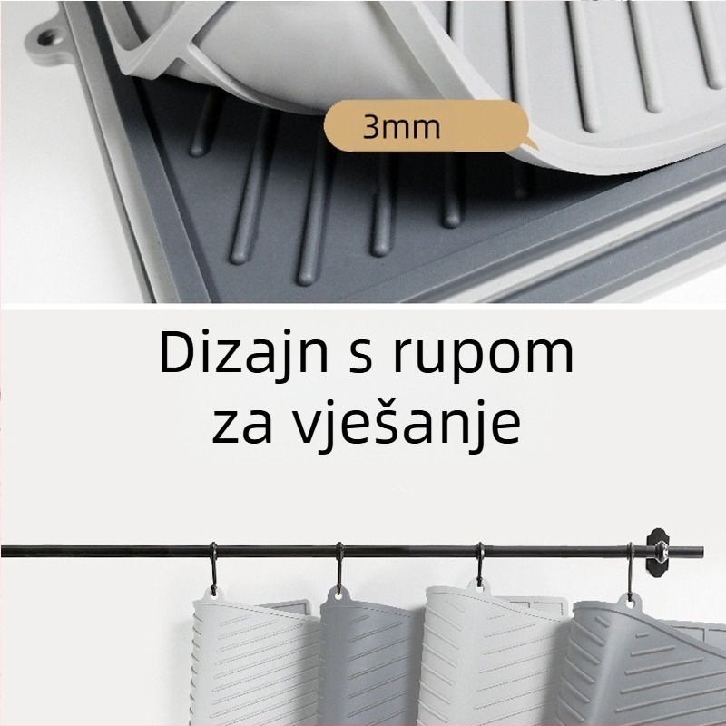 Silikonska odvodna podloga Kuhinjski pribor Filter podloga Kućanski blagovaonski stol Filter podloga Silikonska odvodna ploča