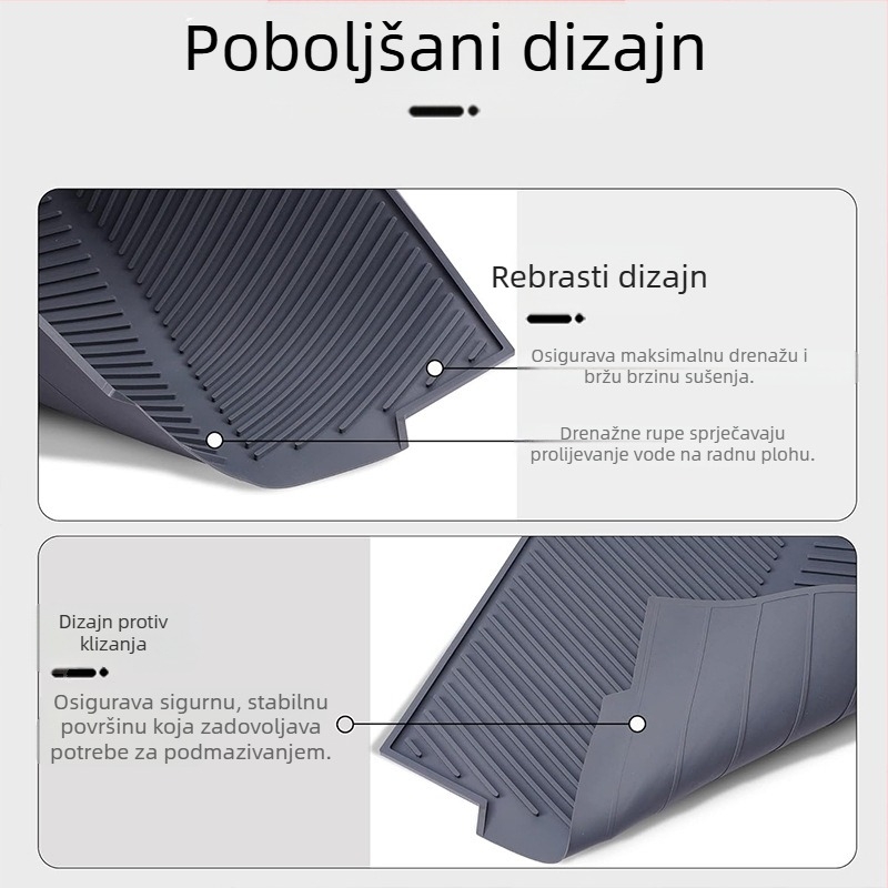 Silikonska odvodna podloga Kuhinjski pribor Filter podloga Kućanski blagovaonski stol Filter podloga Silikonska odvodna ploča