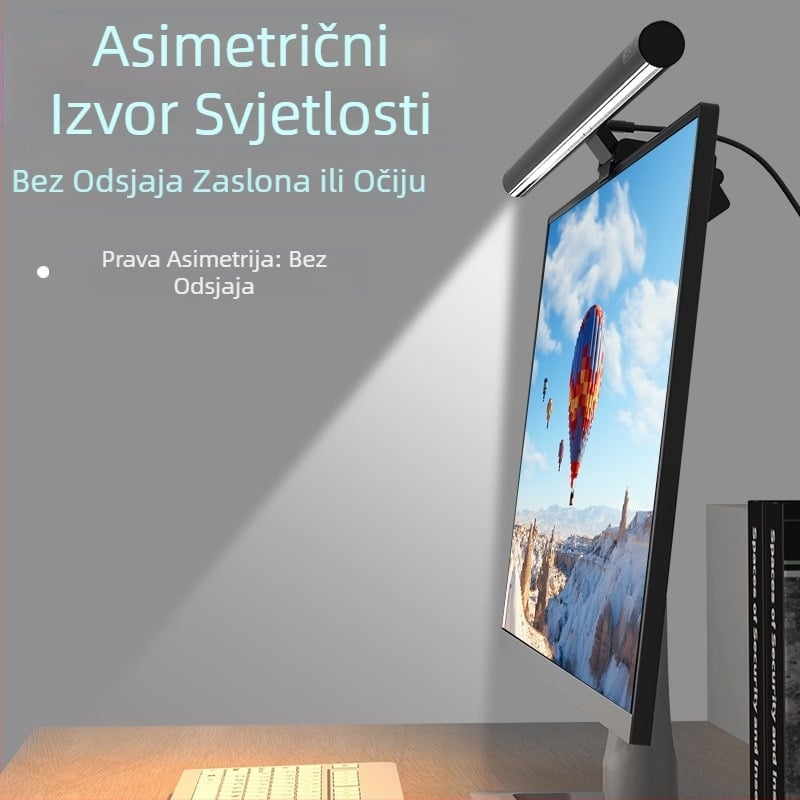 2024 Nova viseća svjetiljka od aluminijske legure za zaslon, podsjetnik na sjedenje, viseća svjetiljka za monitor, svjetlo za punjenje računala, zaštita očiju, stolna svjetiljka