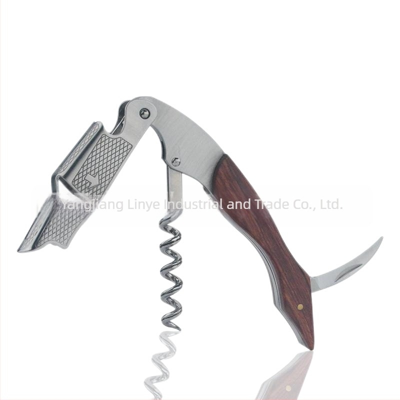 Nož od ružinog drveta Haima, otvarač za boce crnog vina, višenamjenski nož za vino, kućanski odvijač za crno vino, otvarač za boce crnog vina od nehrđajućeg čelika