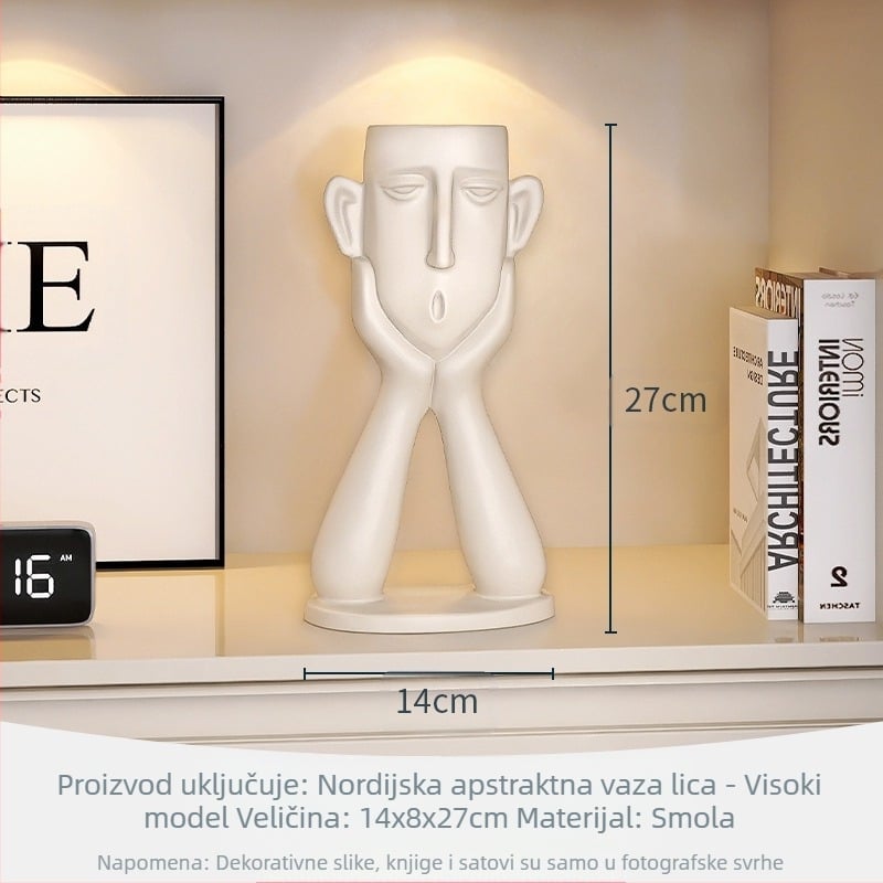 Kreativno lice Apstraktni lik Obitelj od troje Ukrasi za vazu od smole Ulazni vinski ormarić TV ormarić Obrtni ukras