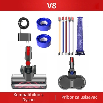Pogodno za dodatke za Dyson usisavače V8 filter sito punjača donja glava konverzije motor usisne glave izravni pogon valjak četka cilindar