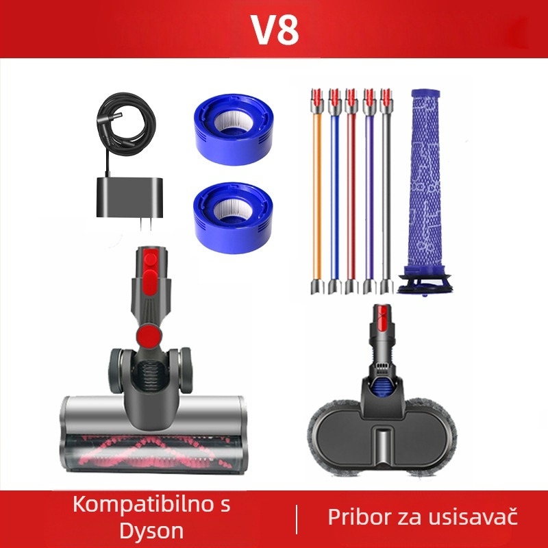 Pogodno za dodatke za Dyson usisavače V8 filter sito punjača donja glava konverzije motor usisne glave izravni pogon valjak četka cilindar