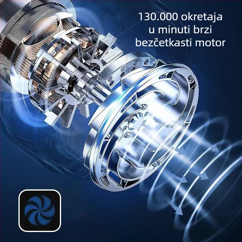Četvrti kvadrant nasilni turbo ventilator od 130000 do velike brzine bezčetkični motor ručni super jaki vanjski ventilator