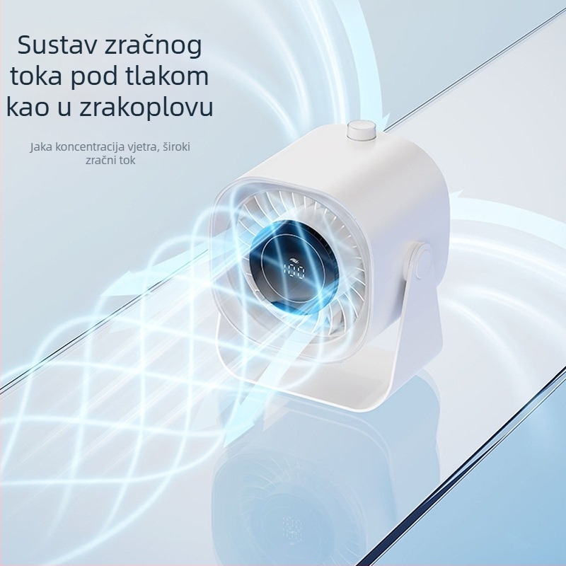 Weile Star 25 novi stolni ventilator inteligentni digitalni zaslon mali ventilator 100 beskonačni stolni zidni ventilator s dvostrukom namjenom