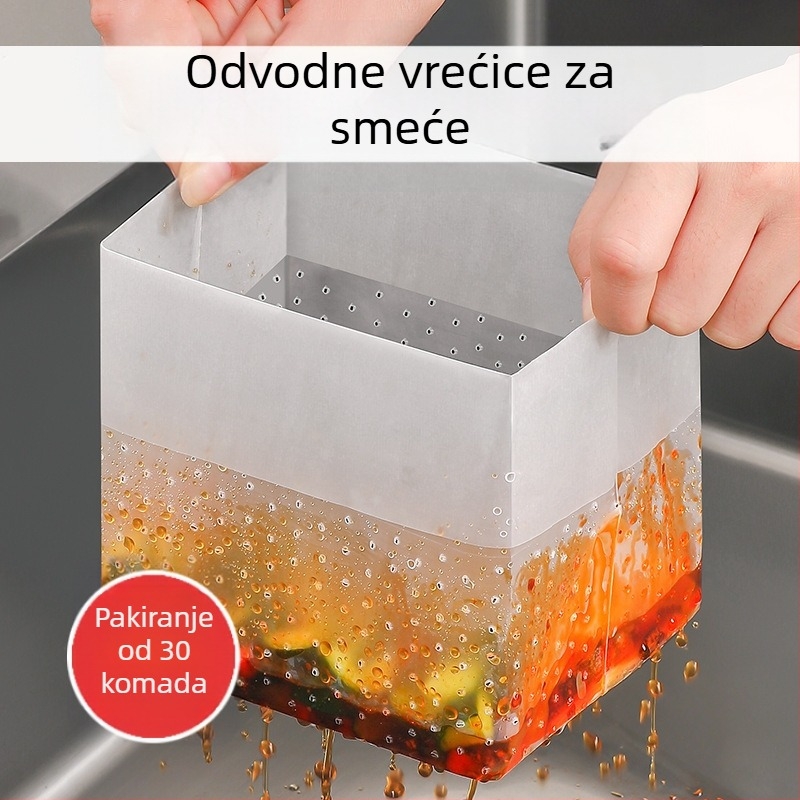 Samostojeća vreća za smeće za sudoper, vreća za jednokratnu upotrebu, ostatci kuhinjskog sudopera, filter s filterom protiv začepljenja, mrežasta vreća za vodu