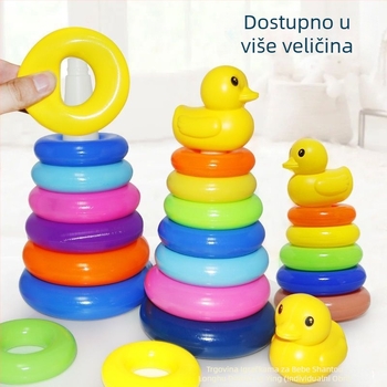 Dječja obrazovna inteligencija Dugin toranj Prsten Jenga Rani odgoj Igračka za dojenčad Tumbler za djecu 0-1-2 godine