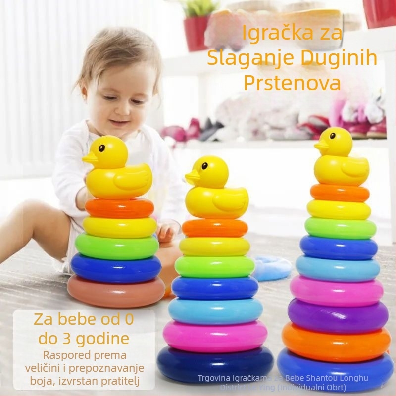 Dječja obrazovna inteligencija Dugin toranj Prsten Jenga Rani odgoj Igračka za dojenčad Tumbler za djecu 0-1-2 godine