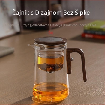 Čajnik za čaj, odvajanje vode, šalica za čaj, otporna na toplinu, potpuno staklena unutarnja posuda, plutajuća šalica, magnetska apsorpcija čaja, artefakt čajnika, set za čaj