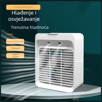 Mini hladnjak zraka, mali električni ventilator, ventilator za klima uređaj, hlađenje, ovlaživanje, studentski dom, ured, USB punjenje, mali ventilator