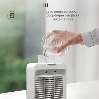 Mini hladnjak zraka, mali električni ventilator, ventilator za klima uređaj, hlađenje, ovlaživanje, studentski dom, ured, USB punjenje, mali ventilator