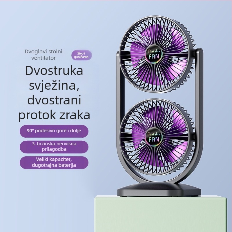 Novi ventilator s USB punjenjem, stolni ventilator, veliki dvosmjerni ventilator, proizvođači vanjskih ventilatora za kampiranje