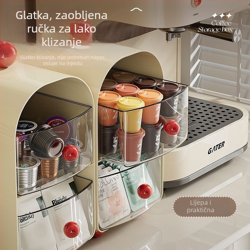 Kućanski kreativni čaj za pohranu, jednostavna kutija za pohranu, stalak za kavu, razni bar, uredski stolni čaj