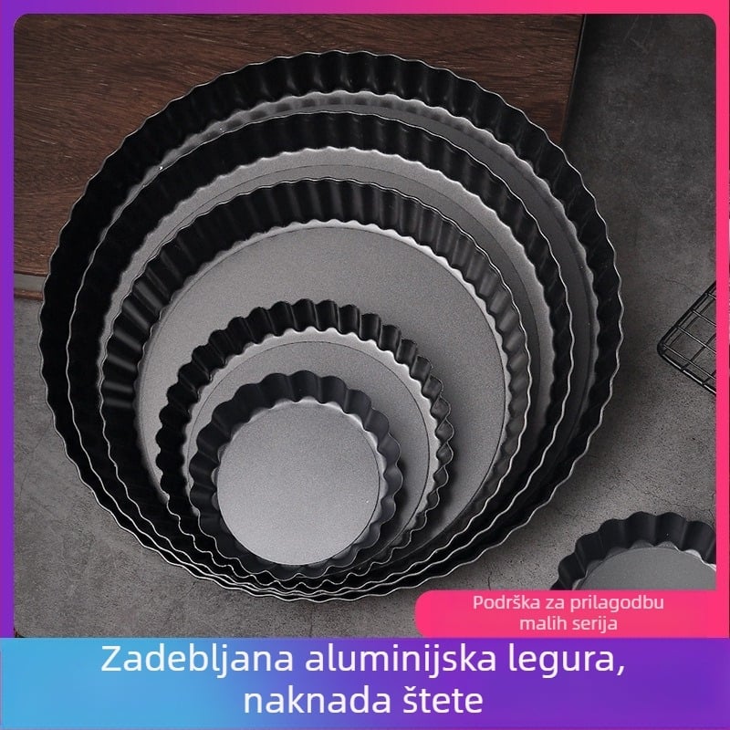 Tanjur za pitu od krizanteme s živim dnom, neprianjajući, 8 inča, kućanski kalup za pečenje pite od jabuka, tanjur za pizzu, posuda za pečenje kolača, pladanj za pizzu