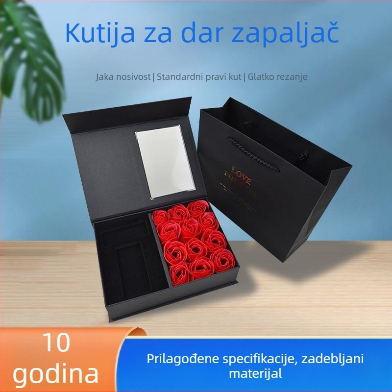 Poklon kutija za upaljač, kreativni preklopni cvijet od sapuna, 12 ruža, kutija za upaljač za Valentinovo, veleprodaja kutija