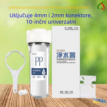 Filter za pročišćavanje vode, voda iz slavine, PP pamučni filterski element, 10-inčni univerzalni prednji 2-točkovni PE cijevni kućanski 4-točkovni filter za vodu