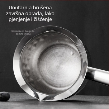 Aparat za kavu od nehrđajućeg čelika sa šiljastim ustima za izvlačenje cvijeta u šalicu za mlijeko u mjehurićima u šalici za mlijeko u šalici za izvlačenje cvijeta u staklenku za vosak u šalici za topljenje voska u šalici