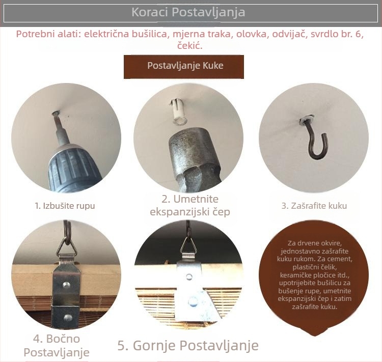 Kineska veleprodaja bambusovih zavjesa za zavjese inženjering roleta suncobran za sunčanje radna soba balkon čajna soba okrugli svileni rolet čajna soba zasjenjivanje