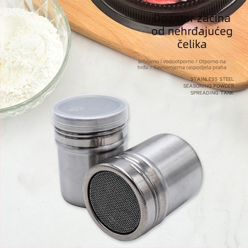 Prekogranična posuda za prah od nehrđajućeg čelika, boca za začin, gusta rupa, sito za rastresiti prah, sito za kavu, bačva za brašno za pečenje, boca za šećer, sito