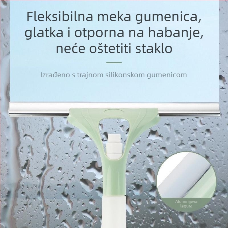 Nova četka za čišćenje stakla, kućanski višenamjenski brisač, dolazi s spužvom za zalijevanje, dvostranom četkom za čišćenje stakla