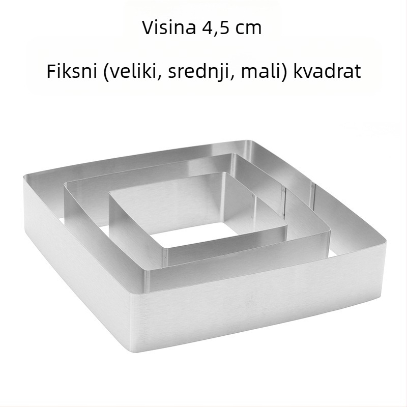Ako želite pronaći okrugli mousse od nehrđajućeg čelika, možete ručno podesiti kalup za tortu u obliku srca u više oblika.