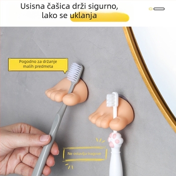 Mala crvena knjiga s palcem, slatka vakuumska čašica za prste na nogama, stalak za četkice za zube s internetskom kukom za slavne osobe, smiješna osobnost, držač za električne četkice za zube