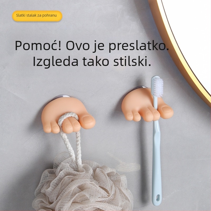 Mala crvena knjiga s palcem, slatka vakuumska čašica za prste na nogama, stalak za četkice za zube s internetskom kukom za slavne osobe, smiješna osobnost, držač za električne četkice za zube