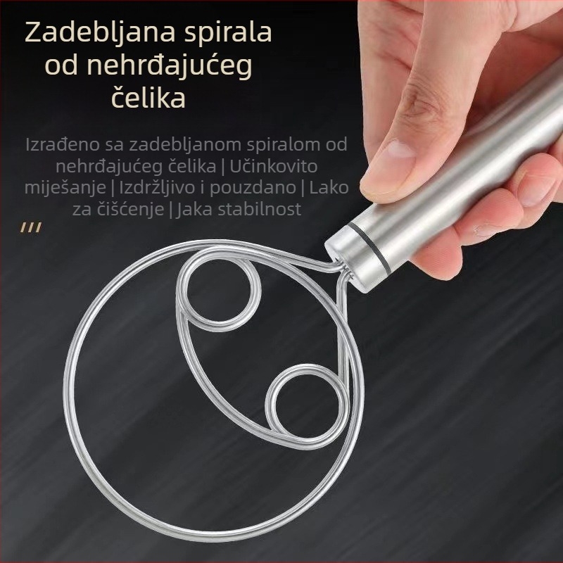 Ručna miješalica za tijesto od nehrđajućeg čelika, artefakti za rezance i mješalica za rezance, štapić za miješanje praha za rezance