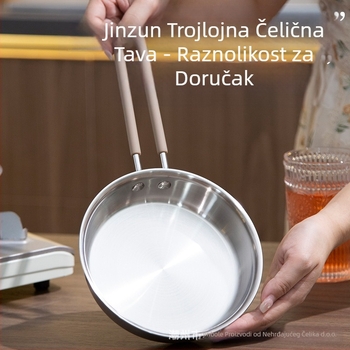 Tava od nehrđajućeg čelika, višenamjenska tava za odrezak, tava za kolače, pržena jaja, jedna posuda, višenamjenska tava za kuhanje