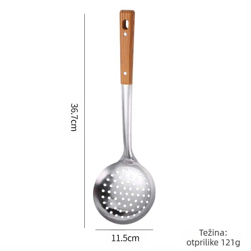 Lopatica od nehrđajućeg čelika, cjedilo za prženje, lopata za juhu, ocijedite cijeli set kućanskih pribora, set posuđa za kuhanje, žlica, set od pet dijelova