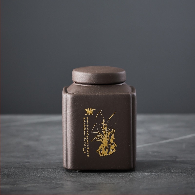 Ljubičasti glineni čajnik, mali keramički zatvoreni lončić, 50 g crnog čaja, Pu 'er čaj za buđenje, prijenosni mali lončić