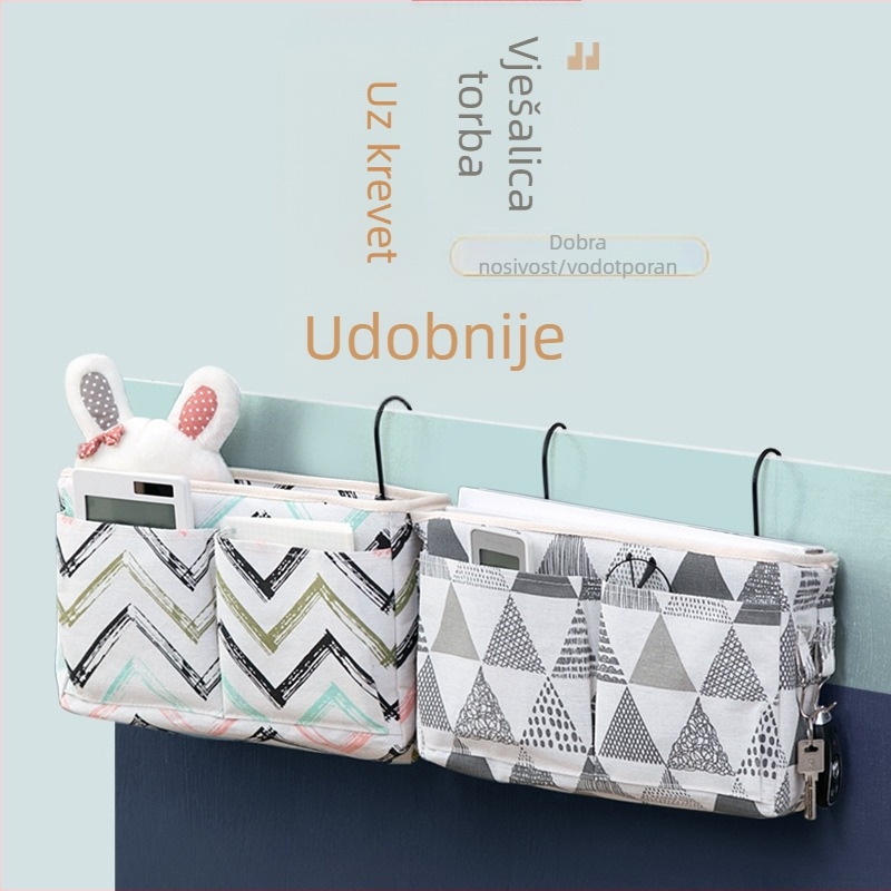Višenamjenska noćna vrećica za vješanje, studentski dom, noćna košara od tkanine za vješanje, krevet, sitnice, aranžman za pohranu artefakata