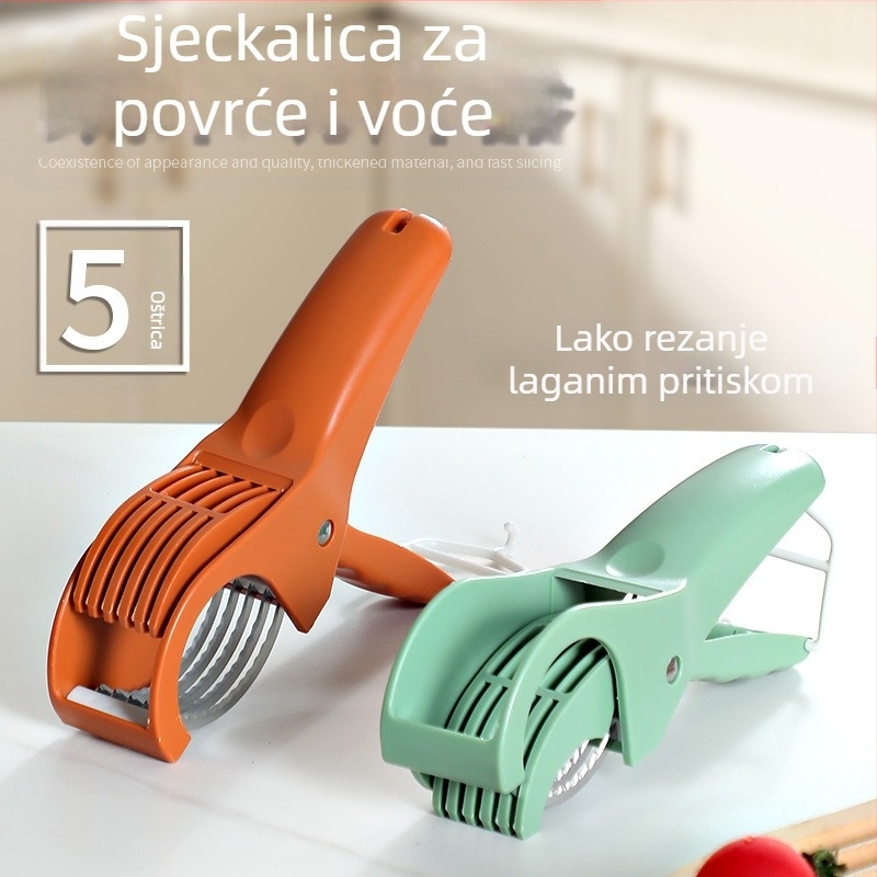 Prekogranični novi kuhinjski rezač povrća i voća od nehrđajućeg čelika, višenamjenski rezač povrća za salatu, rezač voća